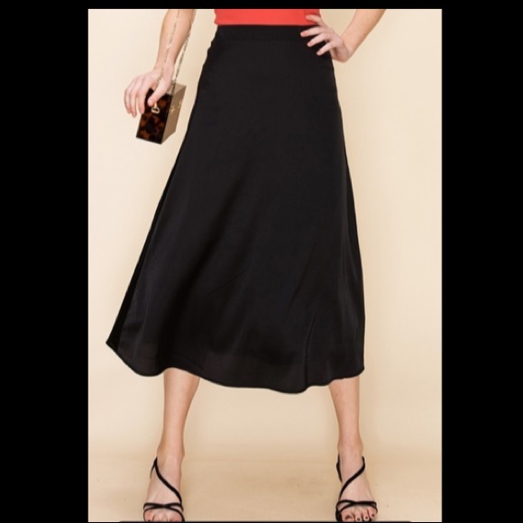 NWT Pink Satin Skirt - Picture 2 of 6